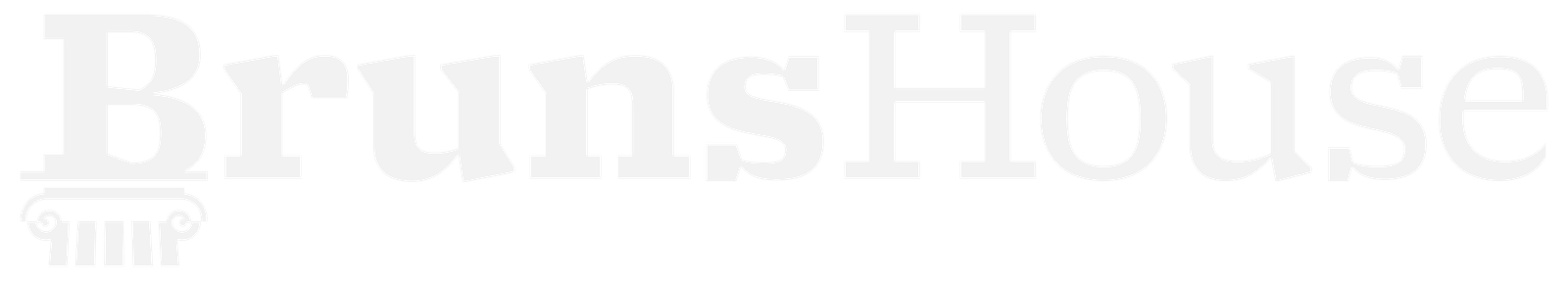 BrunsHouse logo light gray white