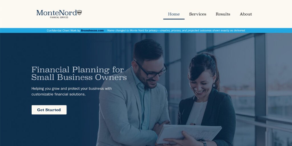 Monte Nord Home Page design