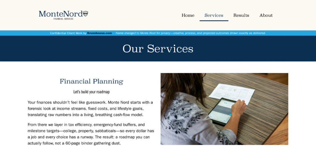 Monte Nord services page