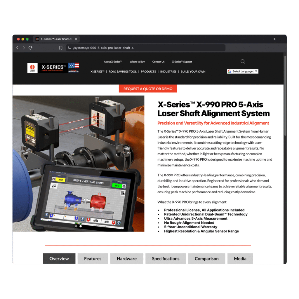 X-Series website screenshot